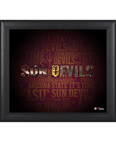 Fanatics Authentic Arizona State Sun Devils Framed 15'' X 17'' Team Heritage Collage In Multi