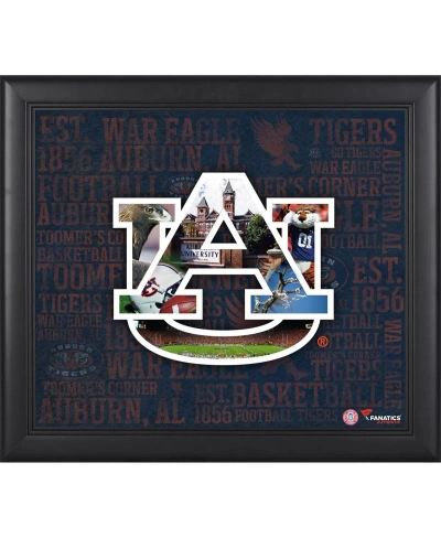 Fanatics Authentic Auburn Tigers Framed 15'' X 17'' Team Heritage Collage In Multi