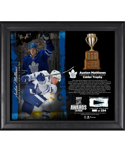 Fanatics Authentic Auston Matthews Toronto Maple Leafs Framed 15" X 17" 2017 Calder Trophy Winner Collage With A Piece In Multi