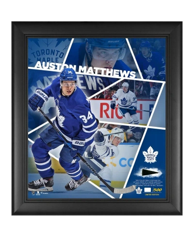 Fanatics Authentic Auston Matthews Toronto Maple Leafs Framed 15'' X 17'' Impact Player Collage With A Piece Of Game-us In Multi