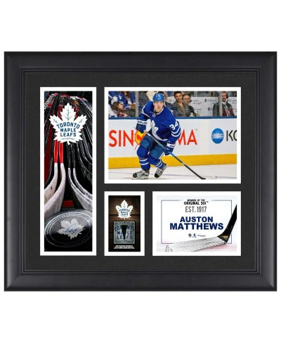 Fanatics Authentic Auston Matthews Toronto Maple Leafs Framed 15" X 17" Player Collage With A Piece Of Game-used Puck In Multi