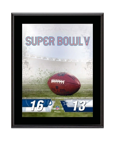 Fanatics Authentic Baltimore Colts Vs. Dallas Cowboys Super Bowl V 10.5" X 13" Sublimated Plaque In Multi