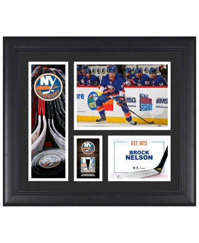 Fanatics Authentic Brock Nelson New York Islanders Framed 15" X 17" Player Collage With A Piece Of Game-used Puck In Multi