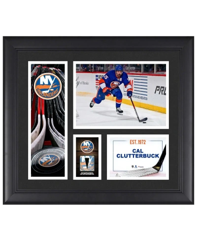 Fanatics Authentic Cal Clutterbuck New York Islanders Framed 15" X 17" Player Collage With A Piece Of Game-used Puck In Multi