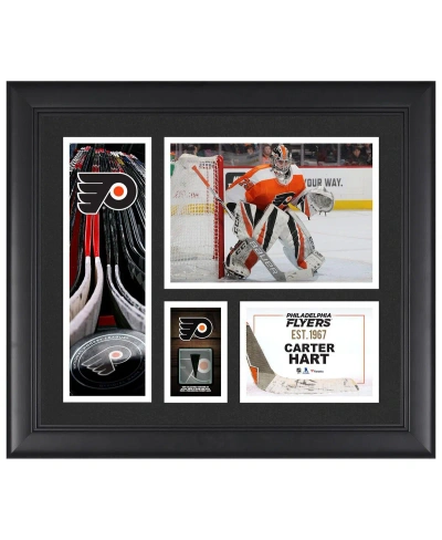 Fanatics Authentic Carter Hart Philadelphia Flyers Framed 15" X 17" Player Collage With A Piece Of Game-used Puck In Multi