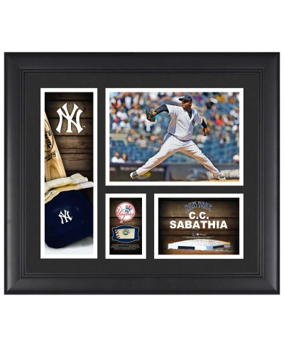 Fanatics Authentic Cc Sabathia New York Yankees Framed 15" X 17" Player Collage With A Piece Of Game-used Ball In Multi