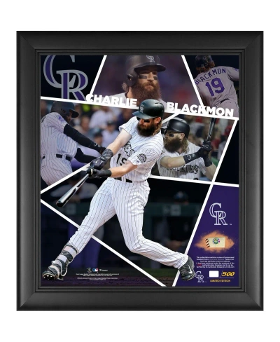 Fanatics Authentic Charlie Blackmon Colorado Rockies Framed 15" X 17" Impact Player Collage With A Piece Of Game-used B In Multi