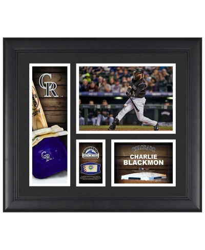 Fanatics Authentic Charlie Blackmon Colorado Rockies Framed 15" X 17" Player Collage With A Piece Of Game-used Ball In Multi