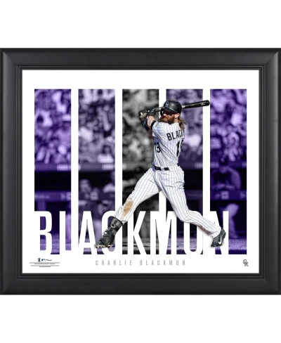 Fanatics Authentic Charlie Blackmon Colorado Rockies Framed 15" X 17" Player Panel Collage In Multi
