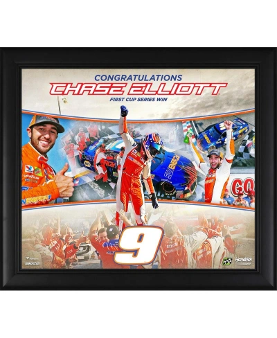 Fanatics Authentic Chase Elliott Framed 15" X 17" First Monster Cup Victory Collage In Multi