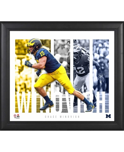 Fanatics Authentic Chase Winovich Michigan Wolverines Framed 15" X 17" Player Panel Collage In Multi