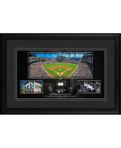 Fanatics Authentic Chicago White Sox Framed 10" X 18" Stadium Panoramic Collage With A Piece Of Game-used Baseball In Multi