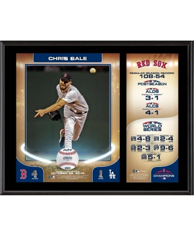 Fanatics Authentic Chris Sale Boston Red Sox 2018 Mlb World Series Champions 12" X 15" Sublimated Plaque In Multi