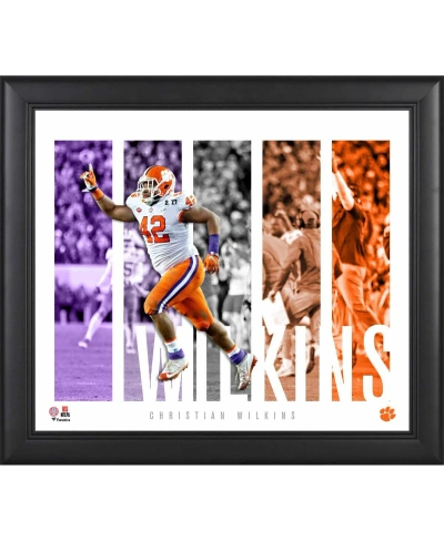 Fanatics Authentic Christian Wilkins Clemson Tigers Framed 15" X 17" Player Panel Collage In Multi