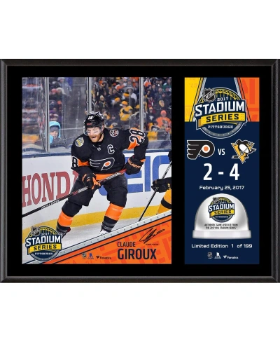 Fanatics Authentic Claude Giroux Philadelphia Flyers 12" X 15" 2017 Stadium Series Sublimated Plaque With Game-used Ice In Multi