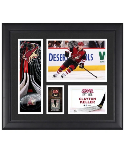 Fanatics Authentic Clayton Keller Arizona Coyotes Framed 15" X 17" Player Collage With A Piece Of Game-used Puck In Multi