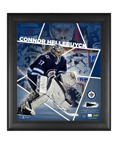 Fanatics Authentic Connor Hellebuyck Winnipeg Jets Framed 15'' X 17'' Impact Player Collage With A Piece Of Game-used P In Multi
