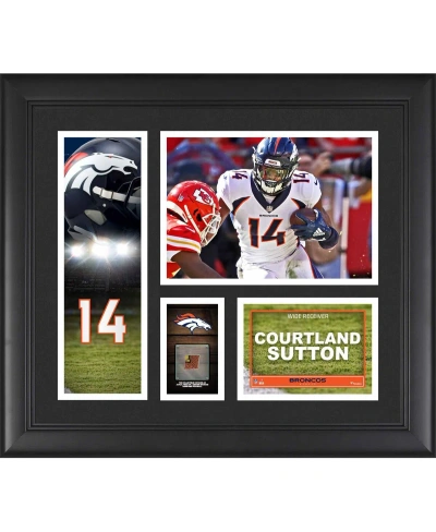 Fanatics Authentic Courtland Sutton Denver Broncos Framed 15" X 17" Player Collage With A Piece Of Game-used Ball In Multi