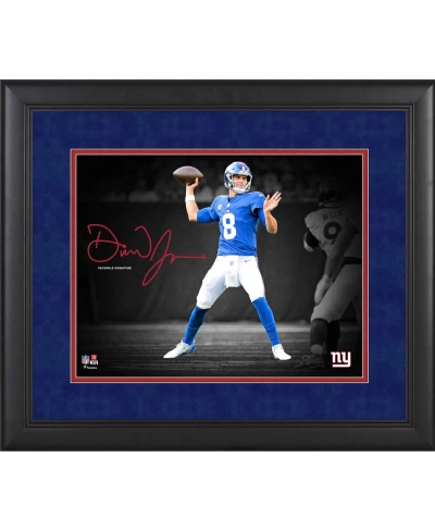 Fanatics Authentic Daniel Jones New York Giants Facsimile Signature Framed 11" X 14" Spotlight Photograph In Multi