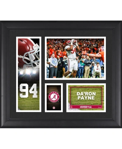 Fanatics Authentic Da'ron Payne Alabama Crimson Tide Framed 15" X 17" Player Collage In Multi