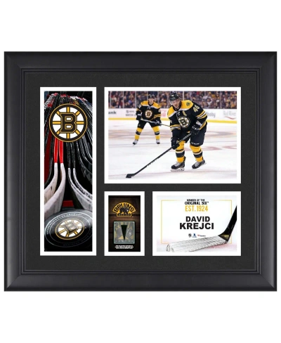 Fanatics Authentic David Krejci Boston Bruins Framed 15" X 17" Player Collage With A Piece Of Game-used Puck In Multi