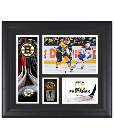 Fanatics Authentic David Pastrnak Boston Bruins Framed 15" X 17" Player Collage With A Piece Of Game-used Puck In Multi