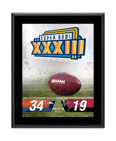 Fanatics Authentic Denver Broncos Vs. Atlanta Falcons Super Bowl Xxxiii 10.5" X 13" Sublimated Plaque In Multi