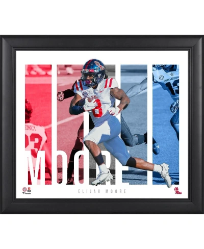 Fanatics Authentic Elijah Moore Ole Miss Rebels Framed 15" X 17" Player Panel Collage In Multi