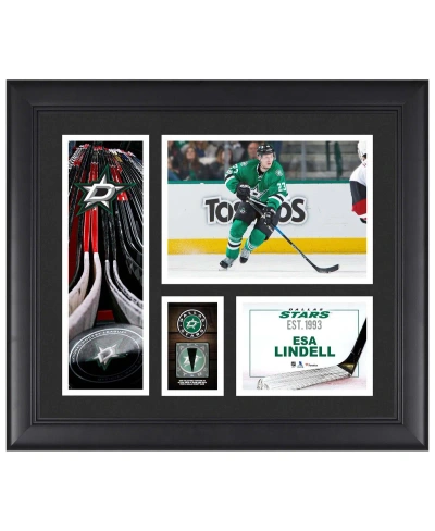 Fanatics Authentic Esa Lindell Dallas Stars Framed 15" X 17" Player Collage With A Piece Of Game-used Puck In Multi