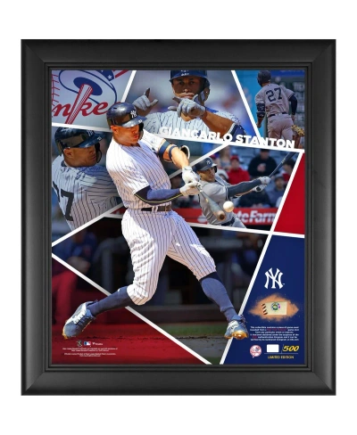 Fanatics Authentic Giancarlo Stanton New York Yankees Framed 15" X 17" Impact Player Collage With A Piece Of Game-used In Multi