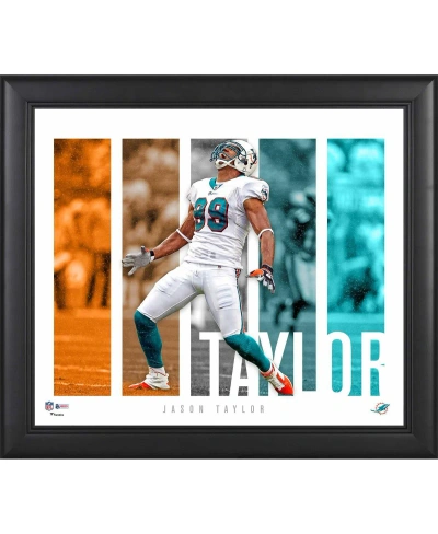 Fanatics Authentic Jason Taylor Miami Dolphins Framed 15" X 17" Player Panel Collage In Multi