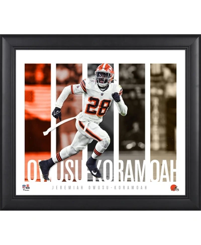 Fanatics Authentic Jeremiah Owusu-koramoah Cleveland Browns Framed 15" X 17" Player Panel Collage In Multi