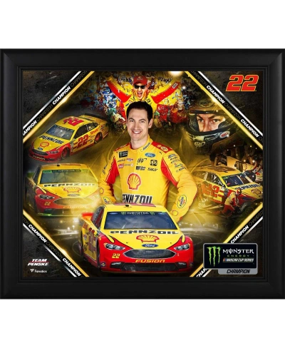 Fanatics Authentic Joey Logano Framed 15" X 17" 2018 Nascar Monster Energy Cup Series Champion Collage In Multi