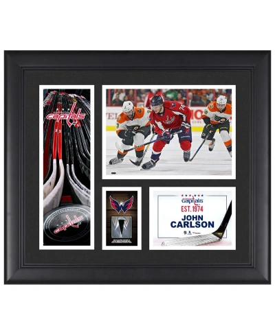 Fanatics Authentic John Carlson Washington Capitals Framed 15" X 17" Player Collage With A Piece Of Game-used Puck In Multi