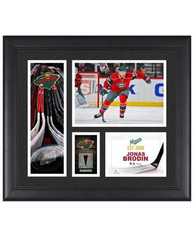 Fanatics Authentic Jonas Brodin Minnesota Wild Framed 15" X 17" Player Collage With A Piece Of Game-used Puck In Multi