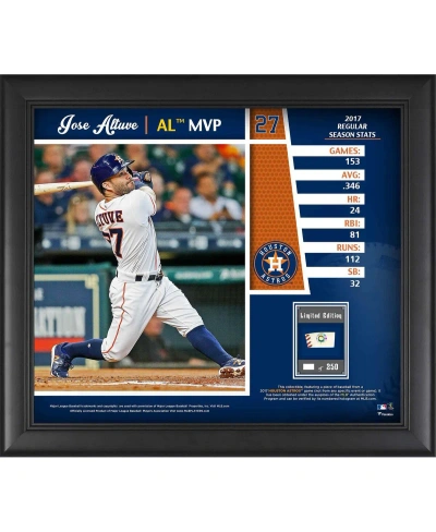 Fanatics Authentic Jose Altuve Houston Astros Framed 15" X 17" 2017 Al Mvp Collage With A Piece Of 2017 Game-used Baseb In Multi