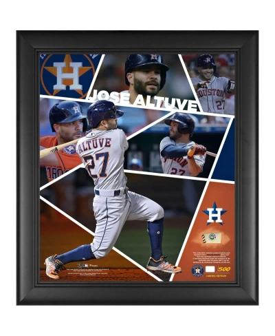 Fanatics Authentic Jose Altuve Houston Astros Framed 15" X 17" Impact Player Collage With A Piece Of Game-used Baseball In Multi