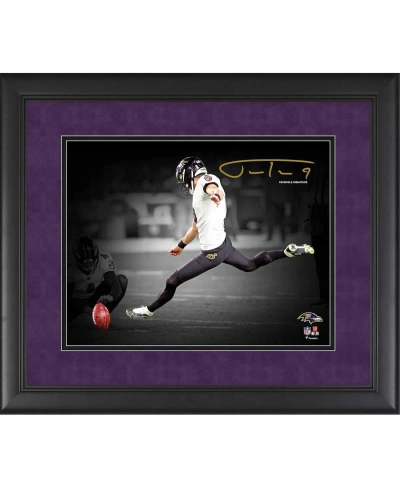 Fanatics Authentic Justin Tucker Baltimore Ravens Facsimile Signature Framed 11" X 14" Spotlight Photograph In Multi