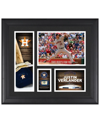 Fanatics Authentic Justin Verlander Houston Astros Framed 15" X 17" Player Collage With A Piece Of Game-used Ball In Multi