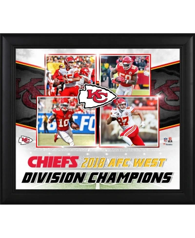 Fanatics Authentic Kansas City Chiefs Framed 15" X 17" 2018 Afc West Division Champions Collage In Multi