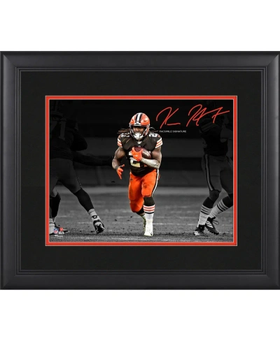 Fanatics Authentic Kareem Hunt Cleveland Browns Framed 11" X 14" Spotlight Photograph In Multi