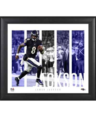 Fanatics Authentic Lamar Jackson Baltimore Ravens Framed 15" X 17" Player Panel Collage In Multi