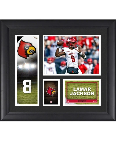 Fanatics Authentic Lamar Jackson Louisville Cardinals Framed 15" X 17" Player Collage In Multi