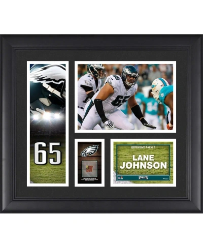 Fanatics Authentic Lane Johnson Philadelphia Eagles Framed 15" X 17" Player Collage With A Piece Of Game-used Football In Multi