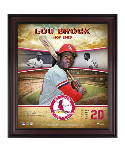 Fanatics Authentic Lou Brock St. Louis Cardinals Framed 15" X 17" Hall Of Fame Career Profile In Multi