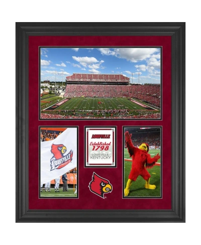 Fanatics Authentic Louisville Cardinals Papa John's Cardinal Stadium Framed 20" X 24" 3-opening Collage In Multi