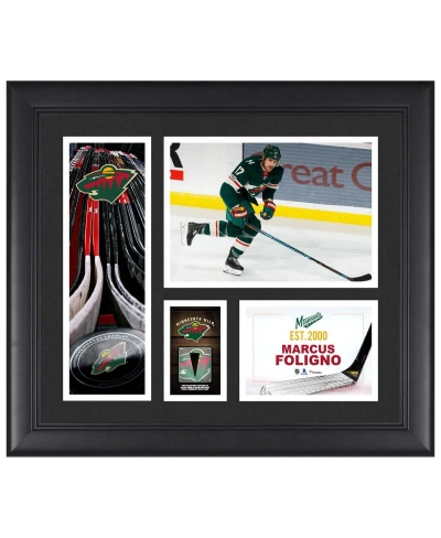 Fanatics Authentic Marcus Foligno Minnesota Wild Framed 15" X 17" Player Collage With A Piece Of Game-used Puck In Multi