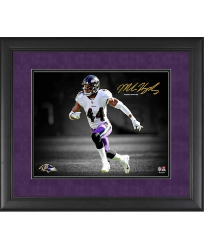 Fanatics Authentic Marlon Humphrey Baltimore Ravens Facsimile Signature Framed 11" X 14" Spotlight Photograph In Multi
