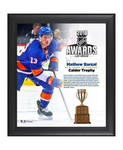 Fanatics Authentic Mathew Barzal New York Islanders Framed 15" X 17" 2018 Nhl Calder Trophy Winner Collage In Multi