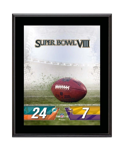 Fanatics Authentic Miami Dolphins Vs. Minnesota Vikings Super Bowl Viii 10.5" X 13" Sublimated Plaque In Multi